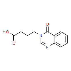 ChemSpider 2D Image | 4-Oxo-3(4H)-quinazolinebutanoic acid | C12H12N2O3