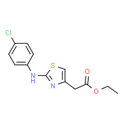 ChemSpider 2D Image | Ethyl {2-[(4-chlorophenyl)amino]-1,3-thiazol-4-yl}acetate | C13H13ClN2O2S