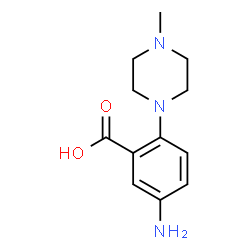 ChemSpider 2D Image | 5-Amino-2-(4-methyl-1-piperazinyl)benzoic acid | C12H17N3O2