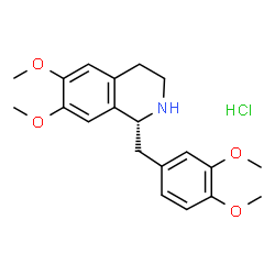 ChemSpider 2D Image | (1R)-1-(3,4-Dimethoxybenzyl)-6,7-dimethoxy-1,2,3,4-tetrahydroisoquinolinium chloride | C20H26ClNO4