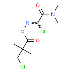 ChemSpider 2D Image | (1Z)-N-[(3-Chloro-2,2-dimethylpropanoyl)oxy]-2-(dimethylamino)-2-oxoethanimidoyl chloride | C9H14Cl2N2O3