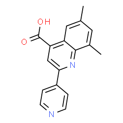 ChemSpider 2D Image | 6,8-Dimethyl-2-(4-pyridinyl)-4-quinolinecarboxylic acid | C17H14N2O2