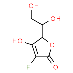 ChemSpider 2D Image | 5-(1,2-Dihydroxyethyl)-3-fluoro-4-hydroxy-2(5H)-furanone (non-preferred name) | C6H7FO5
