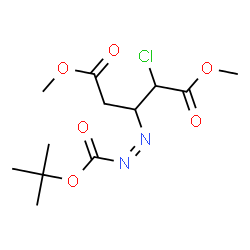 ChemSpider 2D Image | Dimethyl 2-chloro-3-[(Z)-{[(2-methyl-2-propanyl)oxy]carbonyl}diazenyl]pentanedioate | C12H19ClN2O6