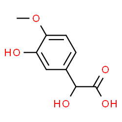 ChemSpider 2D Image | Isovanillylmandelic acid | C9H10O5