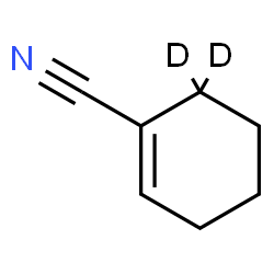 ChemSpider 2D Image | (6,6-~2~H_2_)-1-Cyclohexene-1-carbonitrile | C7H7D2N
