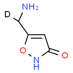 ChemSpider 2D Image | 5-[Amino(~2~H_1_)methyl]-1,2-oxazol-3(2H)-one | C4H5DN2O2