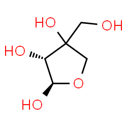 ChemSpider 2D Image | 3-C-(hydroxymethyl)-beta-D-glycero-tetrofuranose | C5H10O5