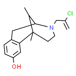 ChemSpider 2D Image | 10-(2-Chloro-2-propen-1-yl)-1,13-dimethyl-10-azatricyclo[7.3.1.0~2,7~]trideca-2,4,6-trien-4-ol | C17H22ClNO