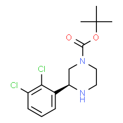 ChemSpider 2D Image | 2-Methyl-2-propanyl (3S)-3-(2,3-dichlorophenyl)-1-piperazinecarboxylate | C15H20Cl2N2O2