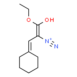 ChemSpider 2D Image | (1E)-3-Cyclohexylidene-1-ethoxy-1-hydroxy-1-propene-2-diazonium | C11H17N2O2