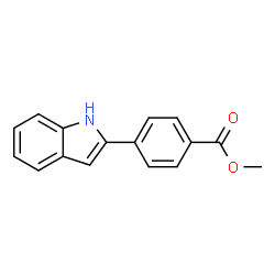ChemSpider 2D Image | Methyl 4-(1H-indol-2-yl)benzoate | C16H13NO2