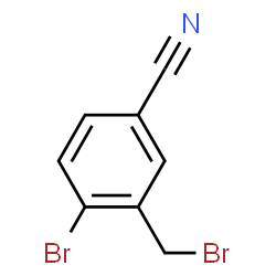 ChemSpider 2D Image | 4-Bromo-3-(bromomethyl)benzonitrile | C8H5Br2N