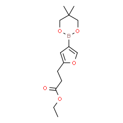 ChemSpider 2D Image | Ethyl 3-[4-(5,5-dimethyl-1,3,2-dioxaborinan-2-yl)-2-furyl]propanoate | C14H21BO5