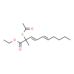 ChemSpider 2D Image | Ethyl (3E,5E)-2-(acetylsulfanyl)-2-methyl-3,5-decadienoate | C15H24O3S