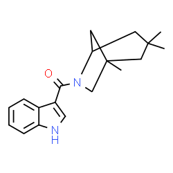ChemSpider 2D Image | 1H-Indol-3-yl(1,3,3-trimethyl-6-azabicyclo[3.2.1]oct-6-yl)methanone | C19H24N2O