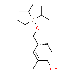ChemSpider 2D Image | (2Z,4R)-2-Methyl-4-{[(triisopropylsilyl)oxy]methyl}-2-hexen-1-ol | C17H36O2Si