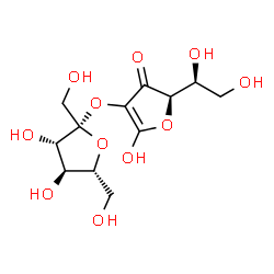 ChemSpider 2D Image | 2-O-beta-D-Fructofuranosyl-L-threo-hex-1-enofuranos-3-ulose | C12H18O11