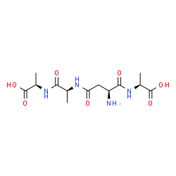 ChemSpider 2D Image | N-[(1S)-1-Carboxyethyl]-L-alpha-asparaginyl-L-alanyl-D-alanine | C13H22N4O7