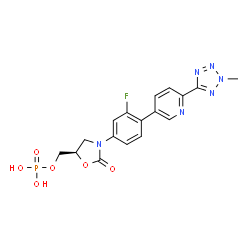 ChemSpider 2D Image | Tedizolid Phosphate | C17H16FN6O6P