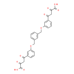 ChemSpider 2D Image | 4,4'-[1,3-Phenylenebis(methyleneoxy-3,1-phenylene)]bis(2,4-dioxobutanoic acid) | C28H22O10