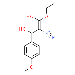 ChemSpider 2D Image | (1Z)-1-Ethoxy-1,3-dihydroxy-3-(4-methoxyphenyl)-1-propene-2-diazonium | C12H15N2O4