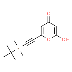 ChemSpider 2D Image | 2-{[Dimethyl(2-methyl-2-propanyl)silyl]ethynyl}-6-hydroxy-4H-pyran-4-one | C13H18O3Si
