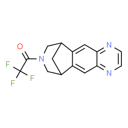 ChemSpider 2D Image | 1-(9,10-Dihydro-6H-6,10-methanoazepino[4,5-g]quinoxalin-8(7H)-yl)-2,2,2-trifluoroethanone | C15H12F3N3O
