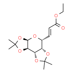 ChemSpider 2D Image | Ethyl (2E)-3-[(3aR,5R,5aS,8aS,8bR)-2,2,7,7-tetramethyltetrahydro-3aH-bis[1,3]dioxolo[4,5-b:4',5'-d]pyran-5-yl]acrylate | C16H24O7