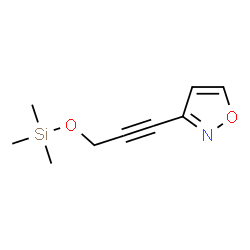 ChemSpider 2D Image | 3-{3-[(Trimethylsilyl)oxy]-1-propyn-1-yl}-1,2-oxazole | C9H13NO2Si