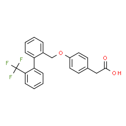 ChemSpider 2D Image | (4-{[2'-(Trifluoromethyl)-2-biphenylyl]methoxy}phenyl)acetic acid | C22H17F3O3