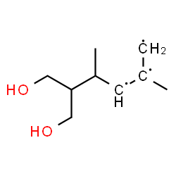 ChemSpider 2D Image | 6-Hydroxy-5-(hydroxymethyl)-2,4-dimethyl-1,2,3-hexanetriyl | C9H17O2