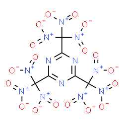 ChemSpider 2D Image | 2,4,6-Tris(trinitromethyl)-1,3,5-triazine | C6N12O18