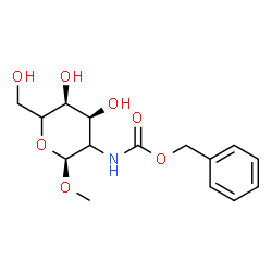 ChemSpider 2D Image | Methyl 2-{[(benzyloxy)carbonyl]amino}-2-deoxy-alpha-D-erythro-hexopyranoside | C15H21NO7