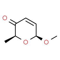ChemSpider 2D Image | (2S,6S)-6-Methoxy-2-methyl-2H-pyran-3(6H)-one | C7H10O3