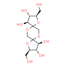 ChemSpider 2D Image | (2R,3S,4S,10R,11S,12S)-2,10-Bis(hydroxymethyl)-1,6,9,13-tetraoxadispiro[4.2.4.2]tetradecane-3,4,11,12-tetrol | C12H20O10