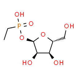 ChemSpider 2D Image | 1-O-[Ethyl(hydroxy)phosphoryl]-alpha-D-ribofuranose | C7H15O7P