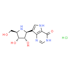 ChemSpider 2D Image | Forodesine hydrochloride | C11H15ClN4O4