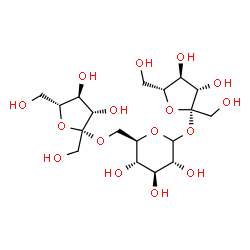 ChemSpider 2D Image | beta-D-Fructofuranosyl beta-D-fructofuranosyl-(2->6)-D-glucopyranoside | C18H32O16