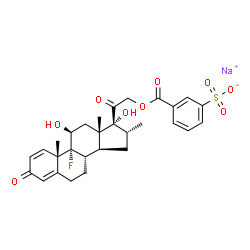 ChemSpider 2D Image | DEXAMETHASONE SODIUM METASULFOBENZOATE | C29H32FNaO9S