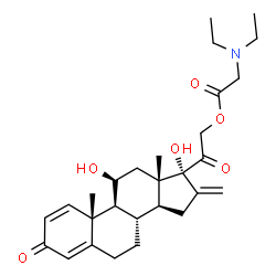 ChemSpider 2D Image | Prednylidene 21-diethylaminoacetate | C28H39NO6