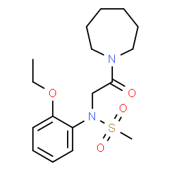 ChemSpider 2D Image | N-[2-(1-Azepanyl)-2-oxoethyl]-N-(2-ethoxyphenyl)methanesulfonamide | C17H26N2O4S