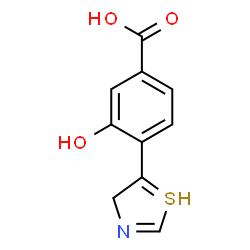 ChemSpider 2D Image | 3-hydroxy-4-(4H-thiazol-5-yl)benzoic acid | C10H8NO3S