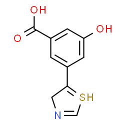ChemSpider 2D Image | 3-hydroxy-5-(4H-thiazol-5-yl)benzoic acid | C10H8NO3S
