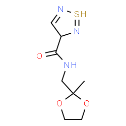 ChemSpider 2D Image | N-[(2-methyl-1,3-dioxolan-2-yl)methyl]-1$l^{3}-thia-2,5-diazacyclopenta-1,4-diene-3-carboxamide | C8H12N3O3S