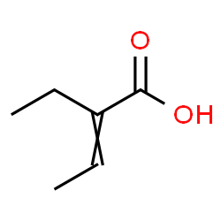 ChemSpider 2D Image | 2-Ethyl-2-butenoic acid | C6H10O2