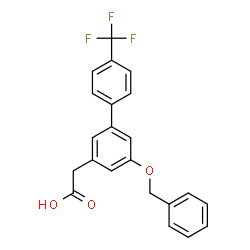 ChemSpider 2D Image | [5-(Benzyloxy)-4'-(trifluoromethyl)-3-biphenylyl]acetic acid | C22H17F3O3