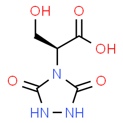 ChemSpider 2D Image | (2S)-2-(3,5-Dioxo-1,2,4-triazolidin-4-yl)-3-hydroxypropanoic acid | C5H7N3O5