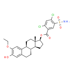 ChemSpider 2D Image | (17beta)-2-Ethoxy-3-hydroxyestra-1(10),2,4-trien-17-yl 2,4-dichloro-5-sulfamoylbenzoate | C27H31Cl2NO6S