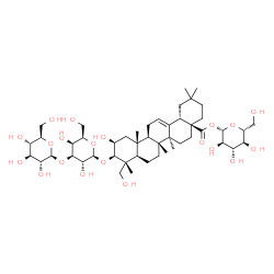 ChemSpider 2D Image | 1-O-[(2beta,3beta)-3-{[3-O-(beta-D-Glucopyranosyl)-beta-D-galactopyranosyl]oxy}-2,23-dihydroxy-28-oxoolean-12-en-28-yl]-beta-D-glucopyranose | C48H78O20